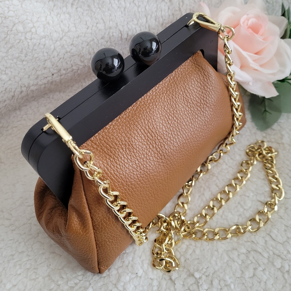NEW! Italian Clutch/Crossbody Bag Borse in Pelle